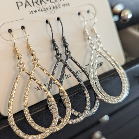 Tear Drop Earrings 3 pair set - Picture 3 of 4